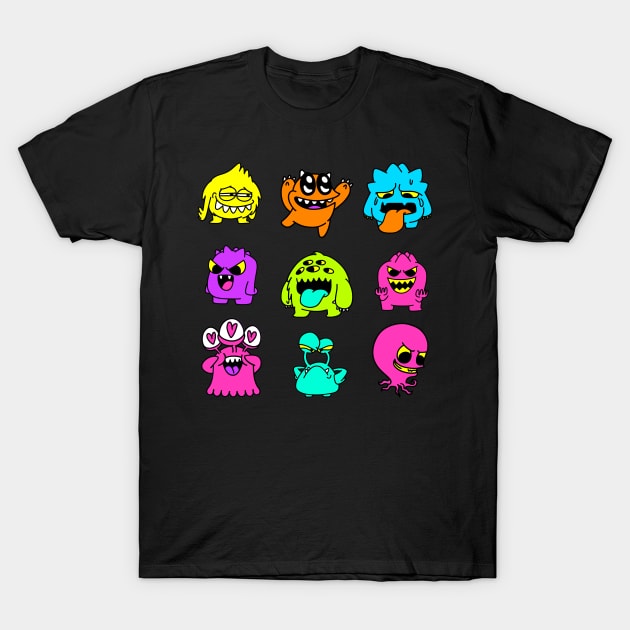 Cute Alien Monster Emoji T-Shirt by monicasareen